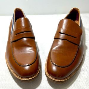 Steve Madden P-Orre Mens Brown Leather Slip On Loafers, Size 11.5